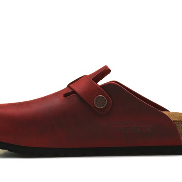 Birkenstock Boston Suede Leather Soft Footbed Clog - Picture 3 of 5